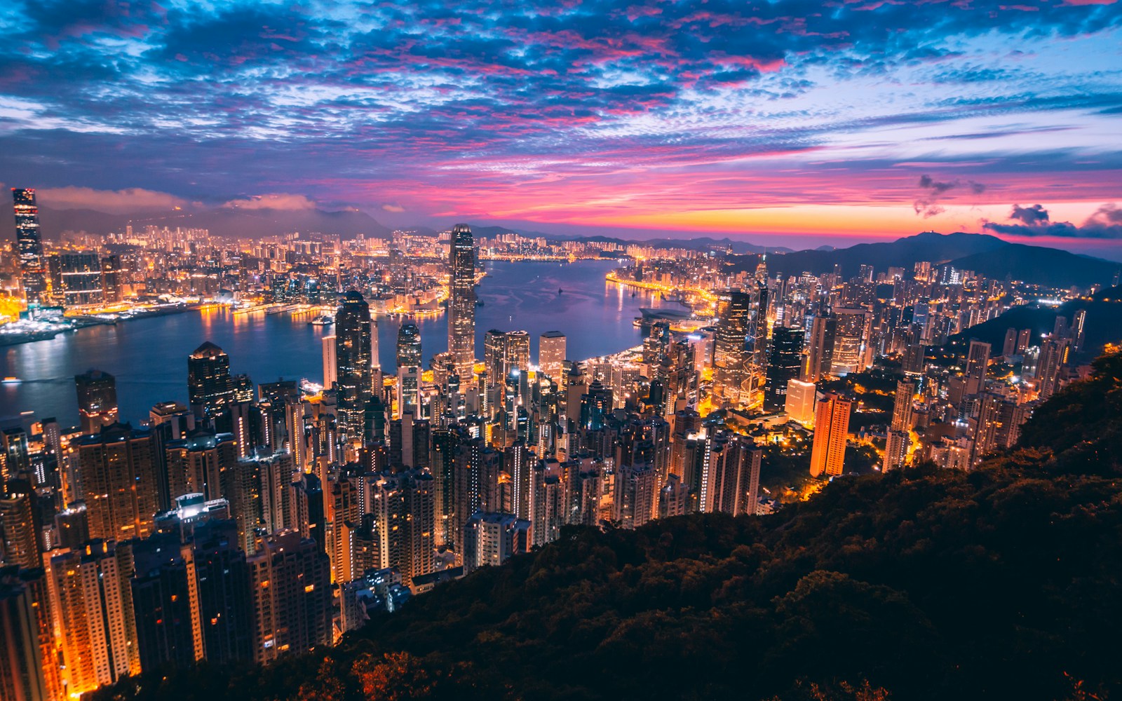 Hong Kong Night Skyline