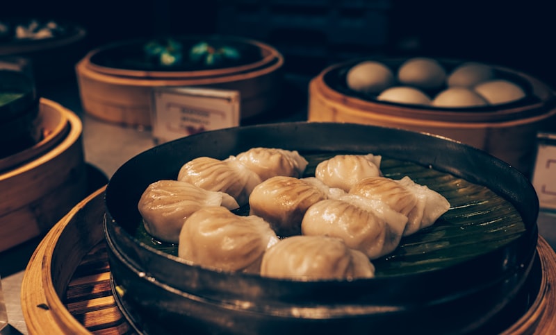 Traditional Cantonese Dim Sum Bamboo Steamers